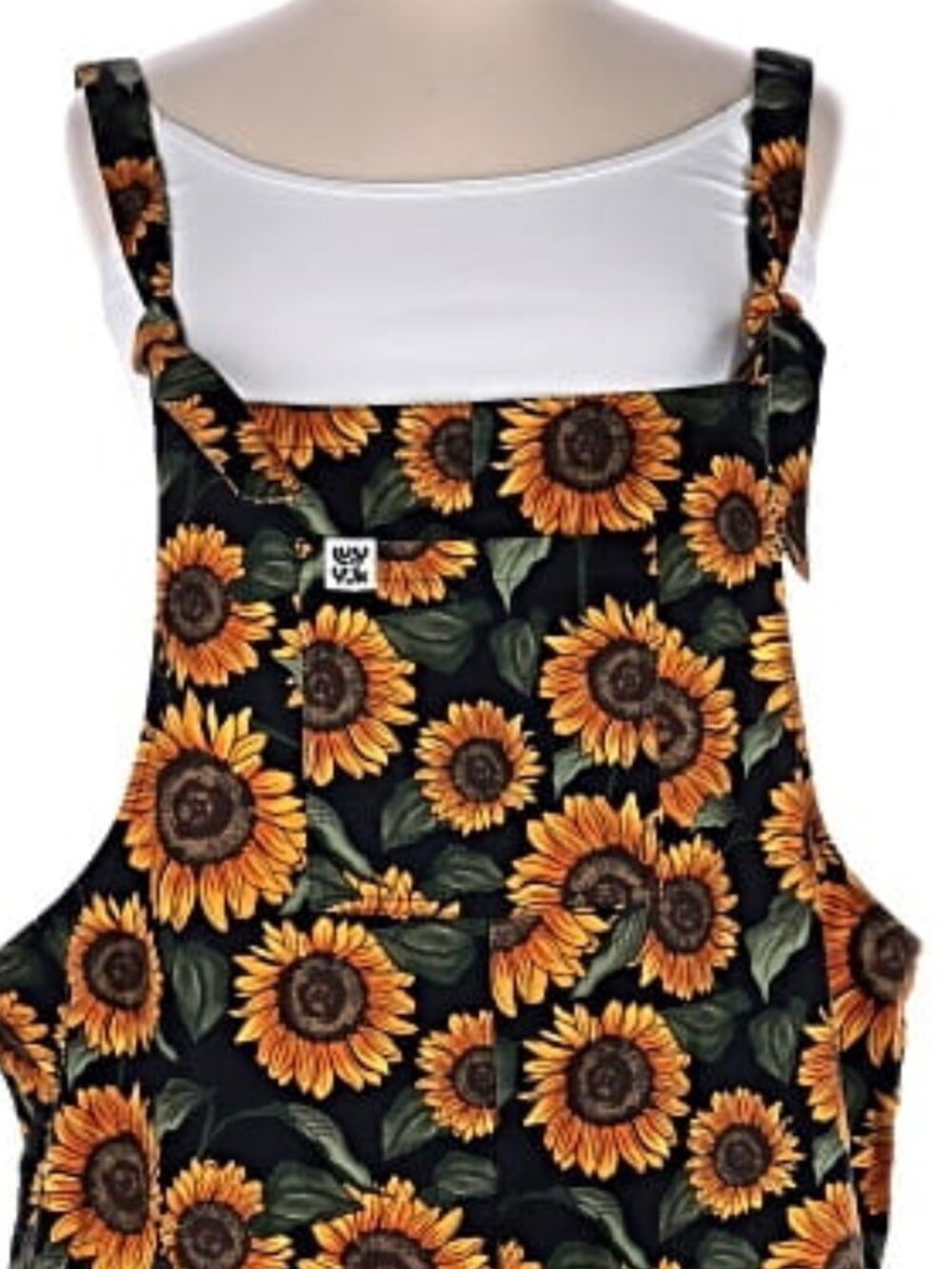 Lucy & Yak Sunflower Print Overalls in Yellow and Green *rare print* US 18/UK 22 - Picture 8 of 8